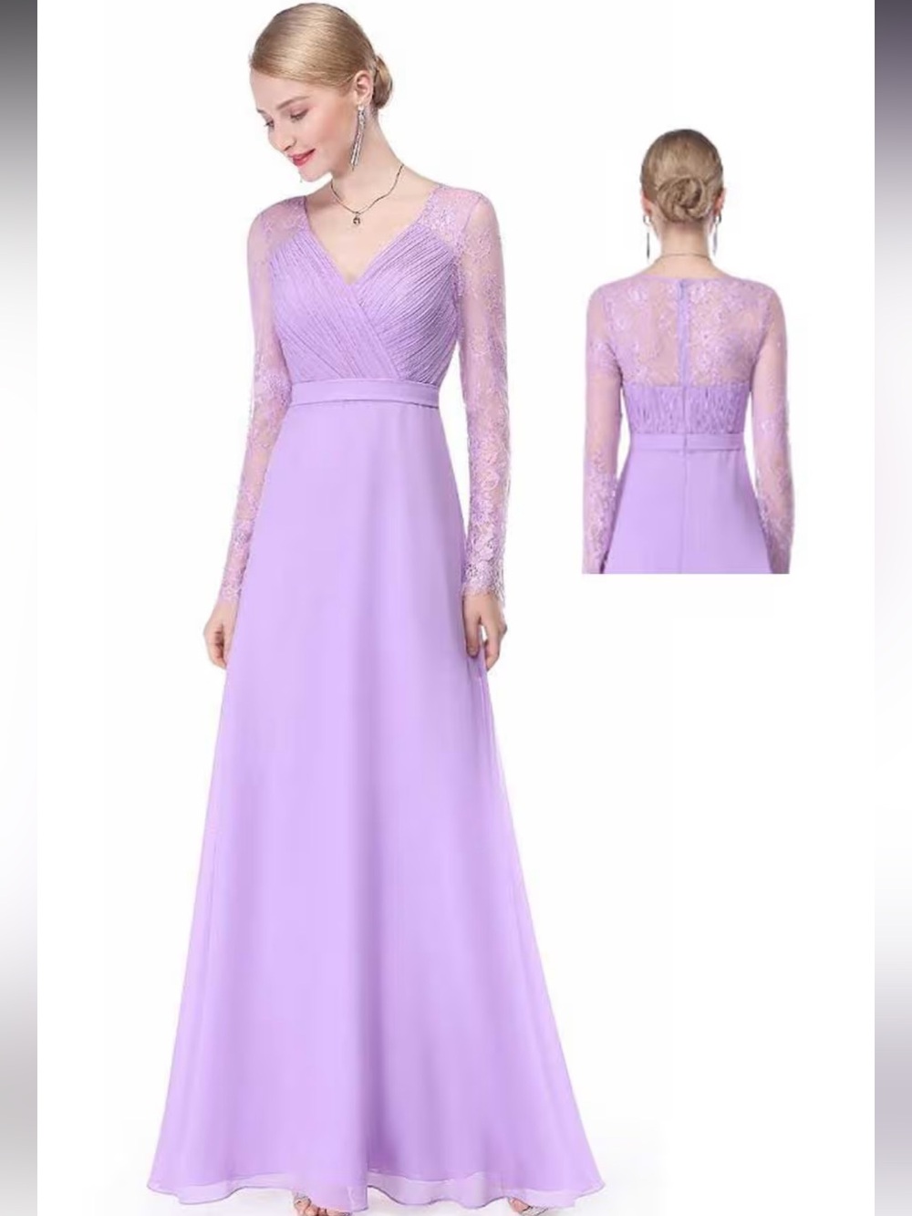 NWT Lace Sleeve Dress - Light Purple